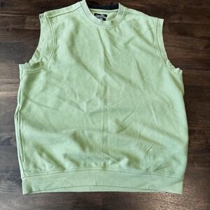 Ashworth Weather Systems Dry-Tech Men's Lime Green 100% Cotton Vest‎ Large L